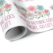 Als er niets naar rechts gaat, ga dan naar links cadeaupapier (Rol Hoek)