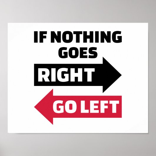 Als er niets naar rechts gaat, ga dan naar links poster (Voorkant)