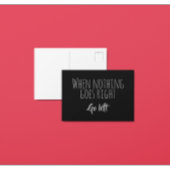 Als er niets naar rechts gaat, gaat u naar links briefkaart