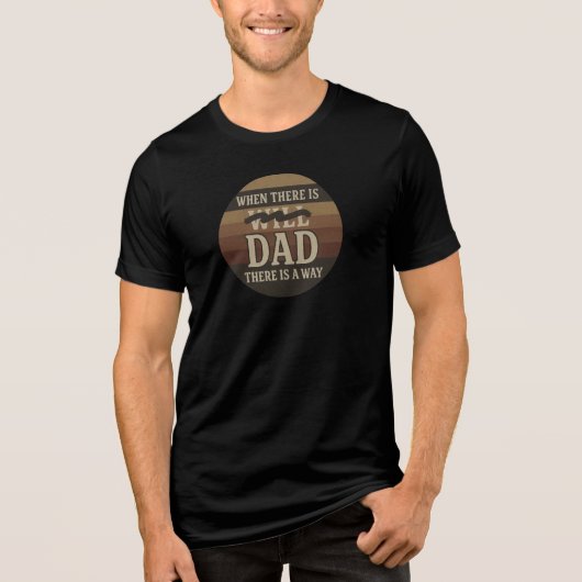 "Als er papa is, is er een weg" retro | Tri-Blend Shirt (Voorkant)
