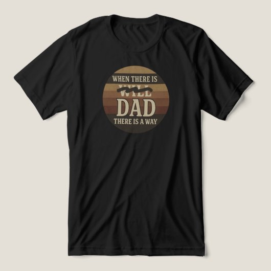"Als er papa is, is er een weg" retro | Tri-Blend Shirt (Design voorkant)