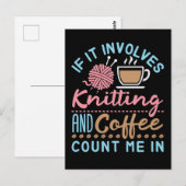 Als er sprake is van een nitting en koffie, moet i briefkaart (Voorkant / Achterkant)