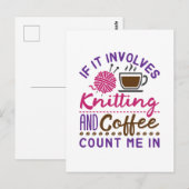 Als er sprake is van een nitting en koffie, moet i briefkaart (Voorkant / Achterkant)