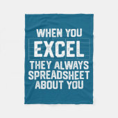 Als excel spreadsheet over boekhouding fleece deken (Voorkant)