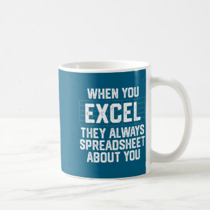 Als Excel-spreadsheet over boekhouding Koffiemok