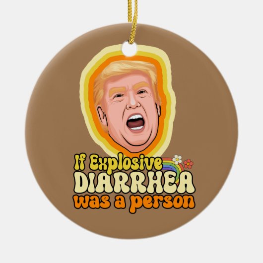 Als explosieve diarree een persoon was keramisch ornament (Voorkant)