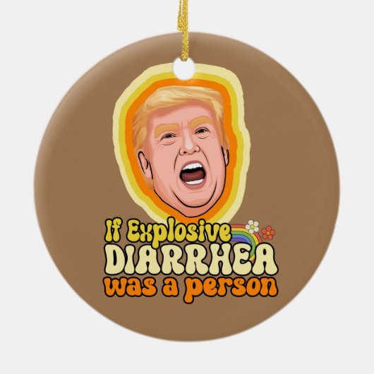 Als explosieve diarree een persoon was keramisch ornament (Achterkant)