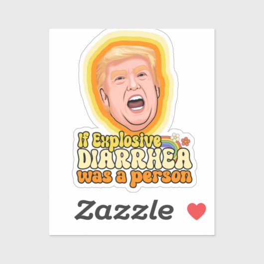 Als explosieve diarree een persoon was sticker (Vel)