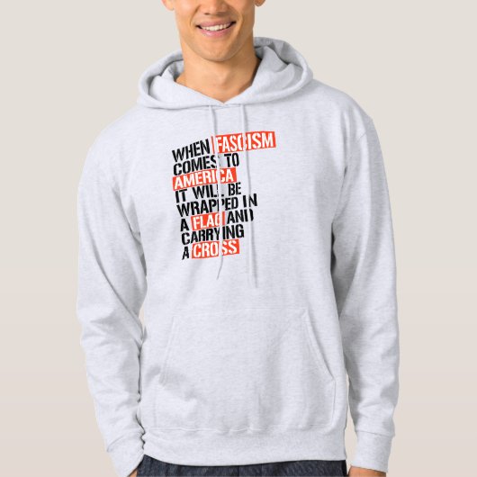 Als fascisme naar Amerika komt Hoodie (Voorkant)