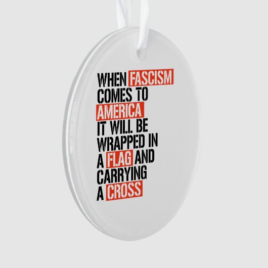Als fascisme naar Amerika komt Ornament (voorkant)