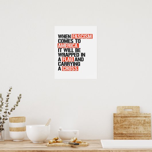 Als fascisme naar Amerika komt Poster (Keuken)