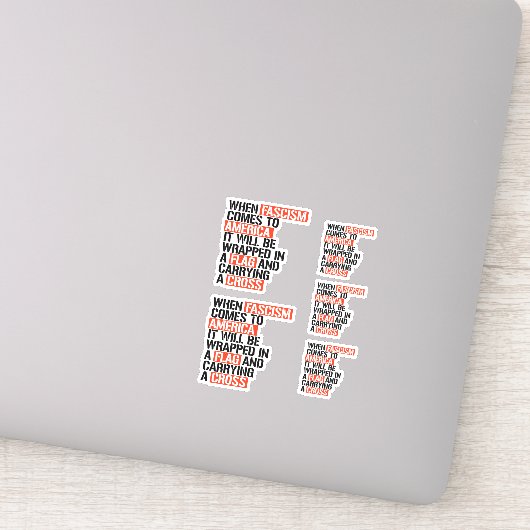 Als fascisme naar Amerika komt Sticker (Detail)