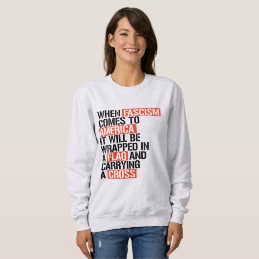 Als fascisme naar Amerika komt Trui (Voorkant volledig)