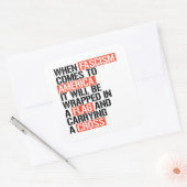 Als fascisme naar Amerika komt Vierkante Sticker (Envelop)