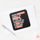 Als fascisme naar Amerika komt Vierkante Sticker (Envelop)