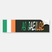 Als Gaeilge Ierse vlag afwezig Bumpersticker (Voorkant)