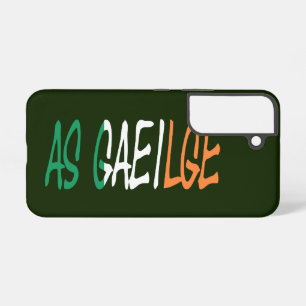 Als Gaeilge over de Ierse vlag sgcnt Samsung Galaxy Hoesje