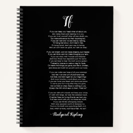 Als gedicht door Rudyard Kipling Black en White Notitieboek