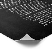 Als gedicht door Rudyard Kipling Black en White Po Poster (Hoek)