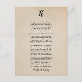 Als gedicht door Rudyard Kipling  Briefkaart