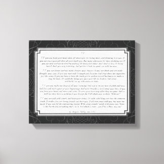 Als gedicht door Rudyard Kipling Canvas Afdruk