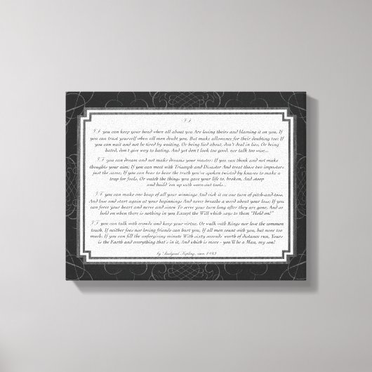 Als gedicht door Rudyard Kipling Canvas Afdruk (Voorkant)
