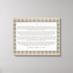 Als gedicht door Rudyard Kipling Canvas Afdruk
