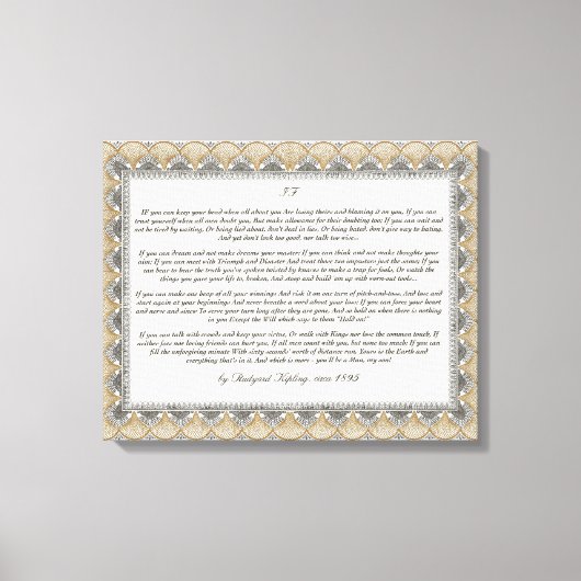 Als gedicht door Rudyard Kipling Canvas Afdruk (Voorkant)