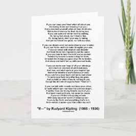 Als gedicht door Rudyard Kipling (Inspirerend gedi Kaart