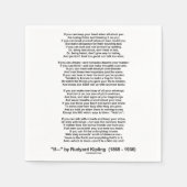 Als gedicht door Rudyard Kipling (Inspirerend gedi Servetten (Voorkant)