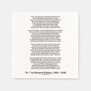 Als gedicht door Rudyard Kipling (Inspirerend gedi Servetten