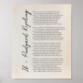Als gedicht door Rudyard Kipling - Literatuur Wall Poster (Voorkant)