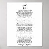 Als gedicht door Rudyard Kipling Poster (Voorkant)