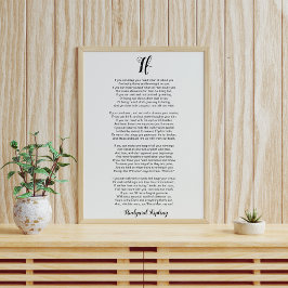 Als gedicht door Rudyard Kipling Poster