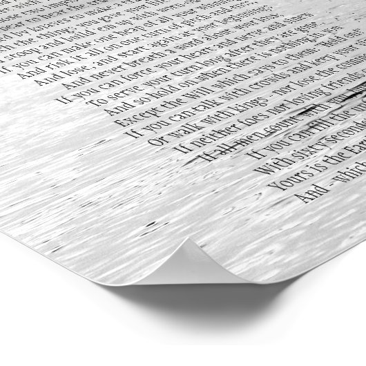 Als gedicht door Rudyard Kipling Poster (Hoek)