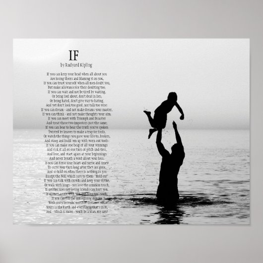 Als gedicht door Rudyard Kipling Poster (Voorkant)