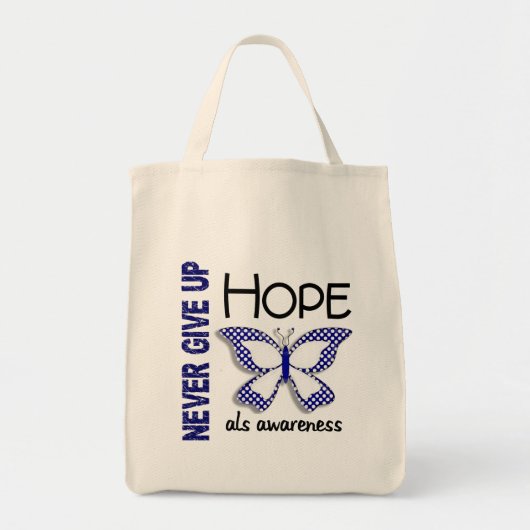 ALS Geef hopvlinder nooit op 4.1 Tote Bag (Voorkant)