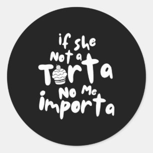 Als geen torta importa gecertificeerde tortas slag ronde sticker