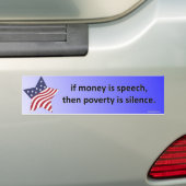 als geld spraak is... bumpersticker (Op auto)