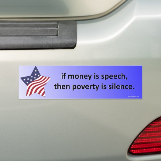 als geld spraak is... bumpersticker (Op auto)