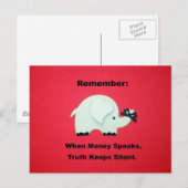 Als geld spreekt... briefkaart (Voorkant / Achterkant)