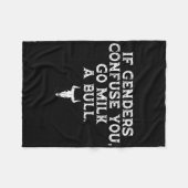 Als geslachten verwarren, ga je een stier melken fleece deken (Voorkant (Horizontaal))