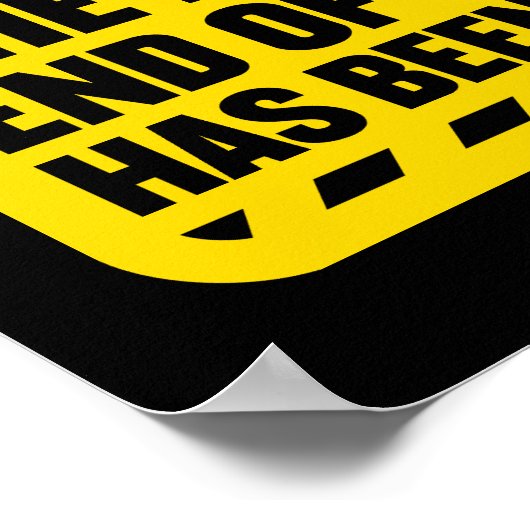 Als gevolg van bezuinigingen op de begroting is he poster (Hoek)