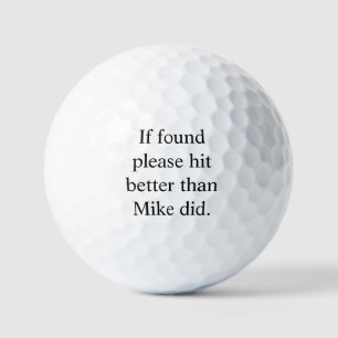 Als Gevonden, Gelieve Beter Te Raken Dan Naam Deed Golfballen