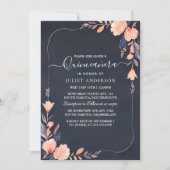 Als Glam Ball Gown Spark Dark Navy Blue Quinceaner Kaart (Voorkant)