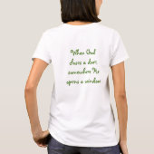 Als God een deur sluit T-shirt (Achterkant)