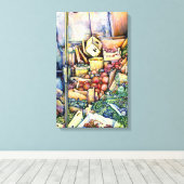 Als God het beter had gemaakt, had ze het bewaard. Canvas Afdruk (Insitu (Houten vloer))