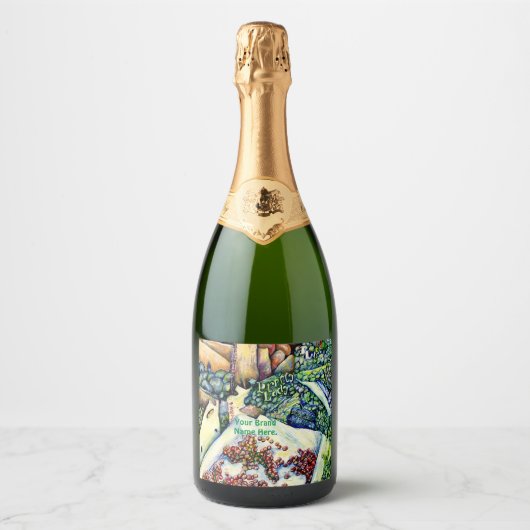 Als God het beter had gemaakt, had ze het bewaard. Sparkling Wijnetiket (Voorkant)