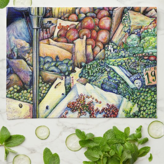 Als God het beter had gemaakt, had ze het bewaard. Theedoek (Gevouwen)