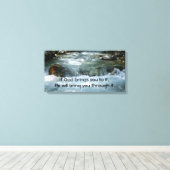 Als God je er aan onderwerpt Citote met River Canvas Afdruk (Insitu (Houten vloer))